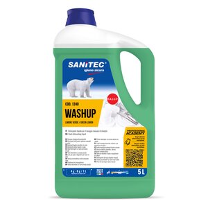 Detergent za ročno pomivanje posode SANITEC Washup zelena limona 5 l